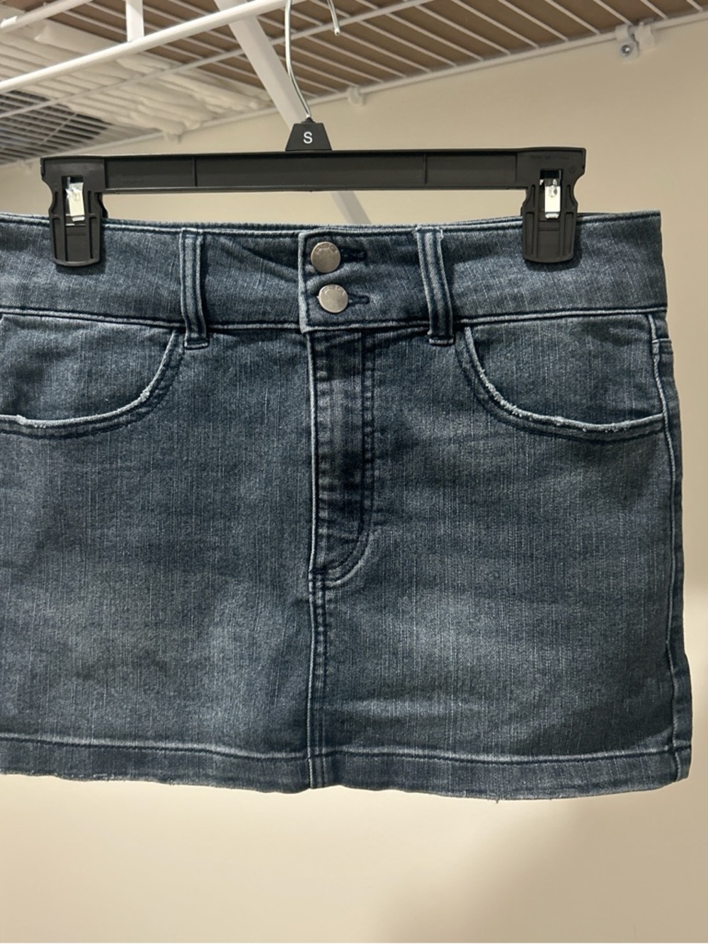 RSQ Black Wash Denim Mini Skirt
